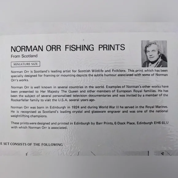 Scotland's NORMAN ORR Unframed Fishing Prints - Picture 2 of 5